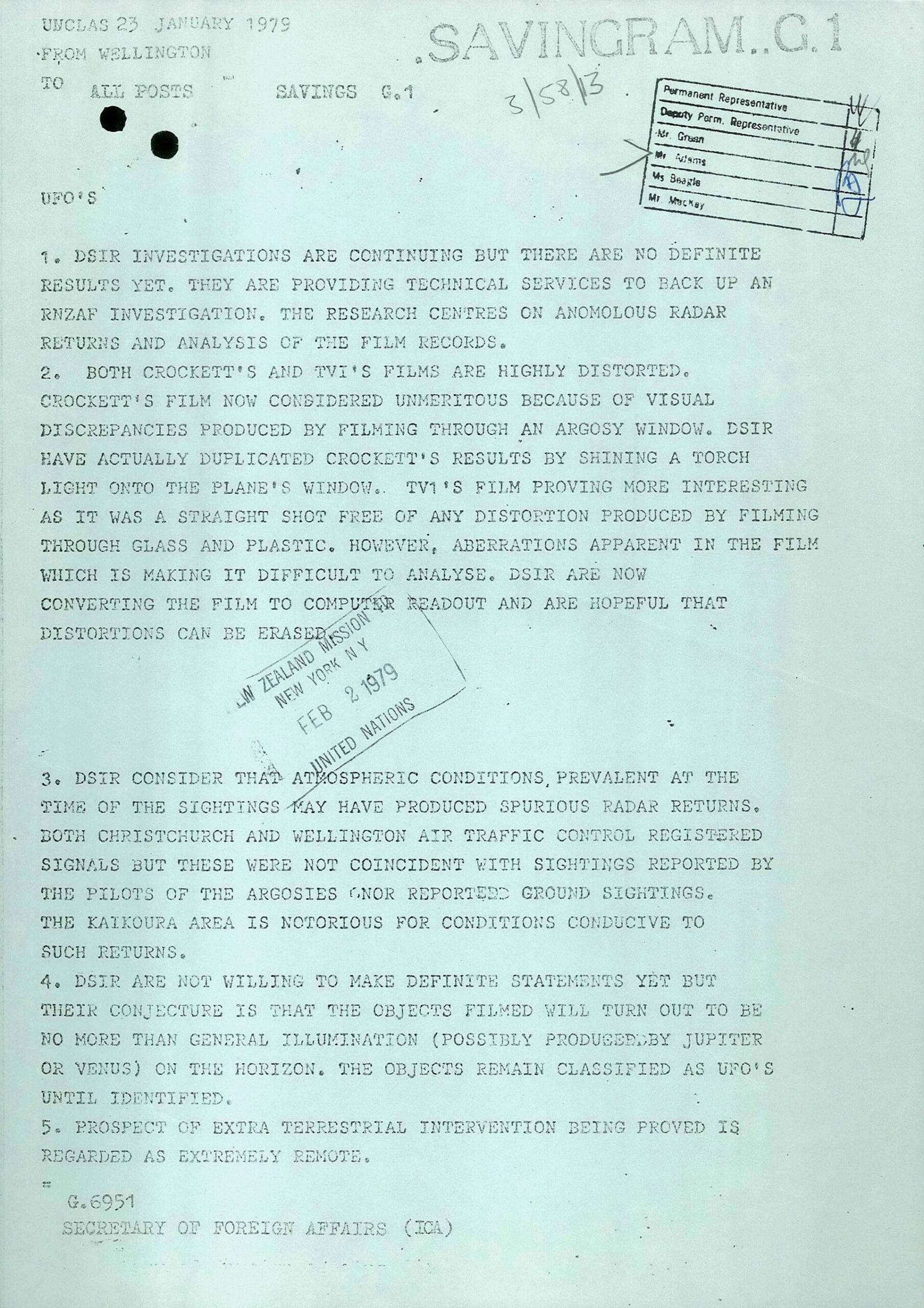 Kaikourská světla 1978: novozélandský film, radarové cíle a možné záměny s loděmi, Venuší a odrazy