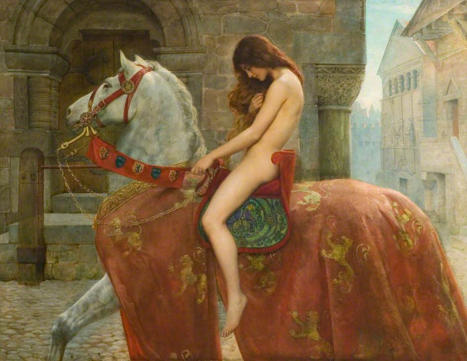 Lady Godiva: nahá jízda Coventry a příběh, který se objevil dvě století po její smrti